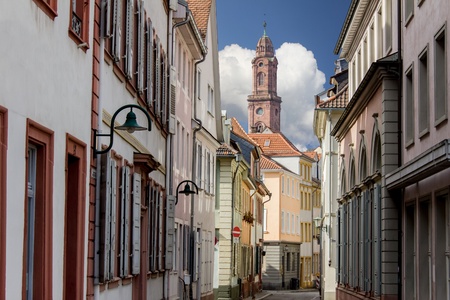 Heidelberg old city streetsの写真素材