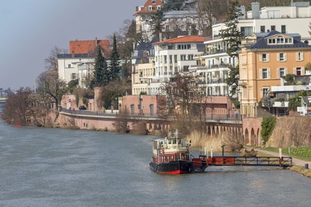 Heidelberg and neckar river viewの写真素材