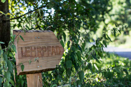 german Lehrpfad signの写真素材