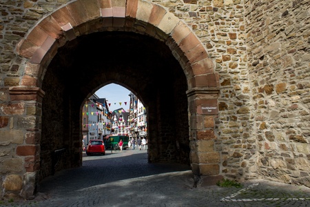 historic german city wall gate towerの写真素材