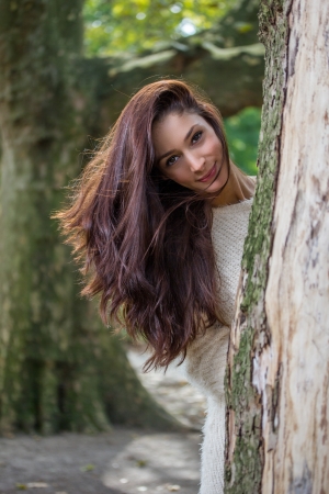 autumn girlの写真素材