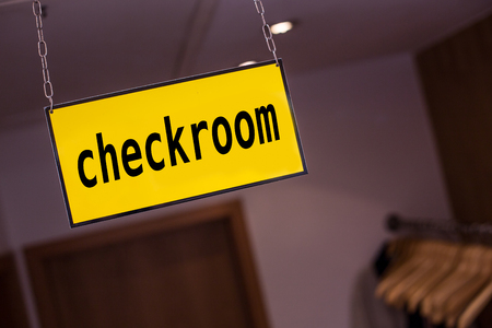 checkroom signの写真素材