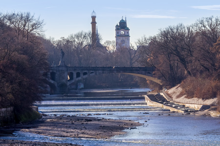 Isar river in munich