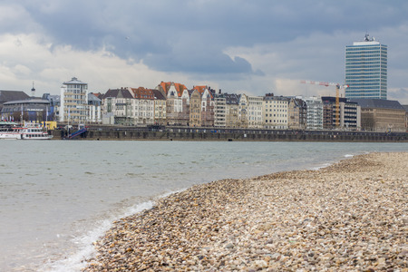 panoramic view of dÃ¼sseldorf city in germanyのeditorial素材