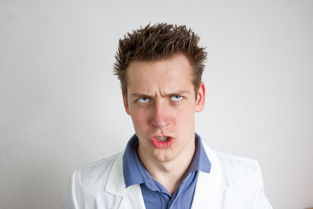 funny young doctorの写真素材