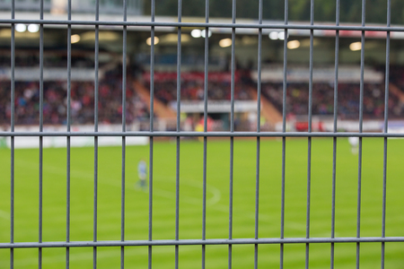 football stadium fence backgroundの写真素材