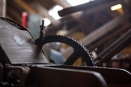 old factory hall backgroundの写真素材