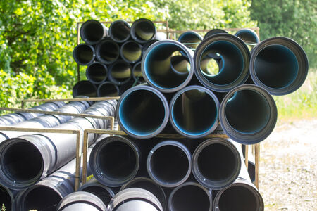 new plastic construction pipes