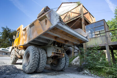 a large wheel loaderの写真素材