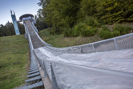 muelenkopf worldcup ski jump willingen in the summerのeditorial素材