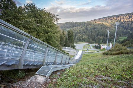 muelenkopf worldcup ski jump willingen in the summerのeditorial素材