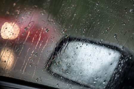 rainy traffic backgroundの写真素材