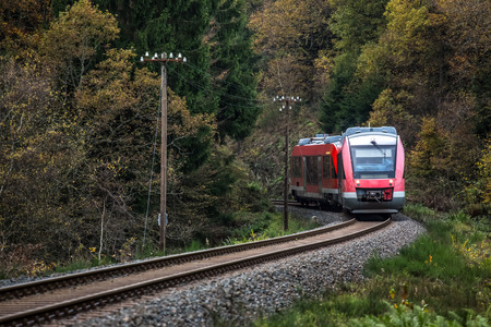 german autumn railwayのeditorial素材