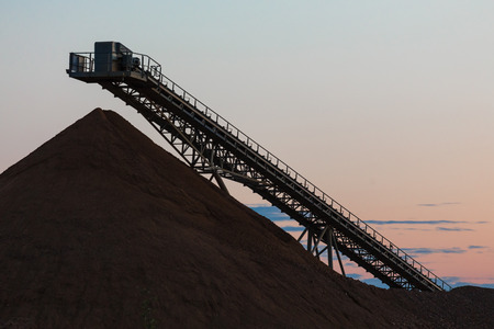 gravel plant in the evening