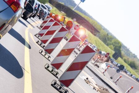 german autobahn construction site