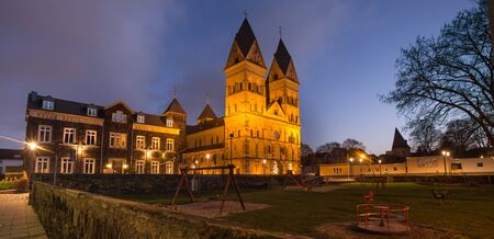 liebfrauen church andernach germany in the eveningの写真素材