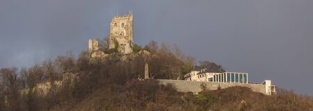 drachenfels bonn germany in the winterの写真素材