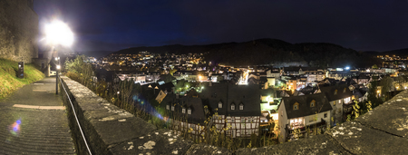 dillenburg germany at night high definition panoramaの写真素材