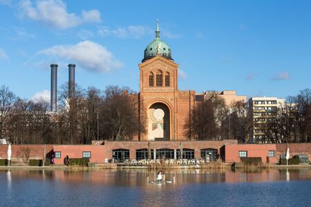 engelbecken pond berlin germanyの写真素材