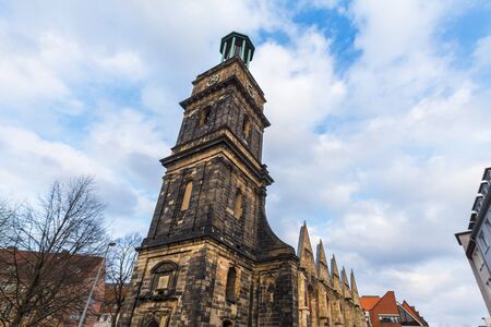 church ruin st agidien hannover germanyの写真素材