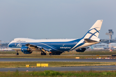 frankfurt, hesse/germany - 18 05 18: abc cargo airlines plane at frankfurt airport germanyのeditorial素材