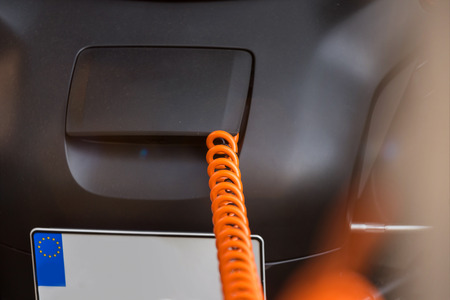 small electrical car charging cableの写真素材