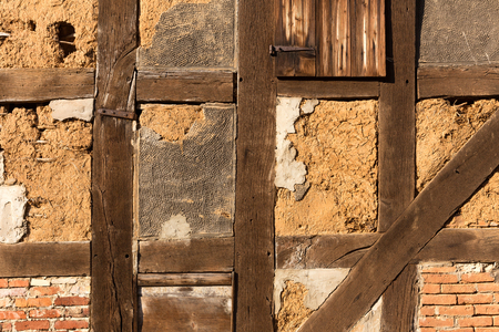 german half-timbering texture backgroundの写真素材