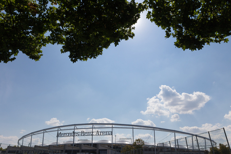 stuttgart, Baden-Wurttemberg/germany - 21 08 18: mercedes benz soccer stadium stuttgart germanyのeditorial素材