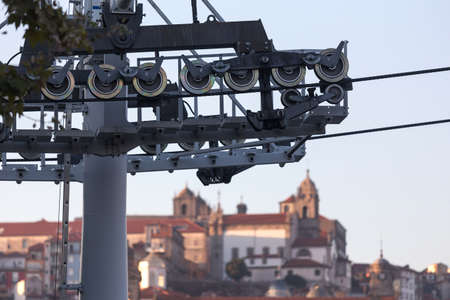 Porto historic city in Portugal cable carsの写真素材