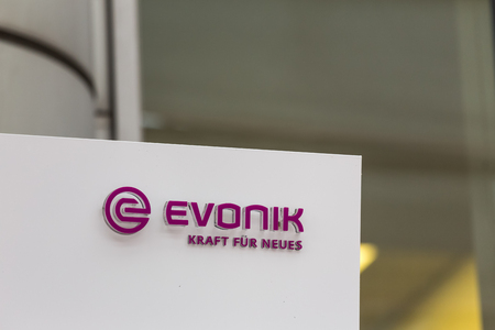 essen, North Rhine-Westphalia/germany - 18 10 18: evonik sign in essen germanyのeditorial素材