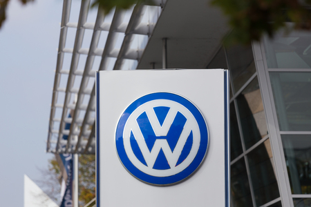 bonn, North Rhine-Westphalia/germany - 19 10 18: vw sign in bonn germany
