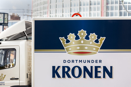 dortmund, North Rhine-Westphalia/germany - 22 10 18: dortmunder kronen beer sign in dortmund germanyのeditorial素材