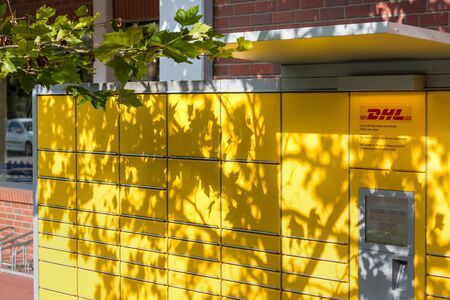 siegen, North Rhine-Westphalia/germany - 10 08 19: german dhl packing station in siegen germany
