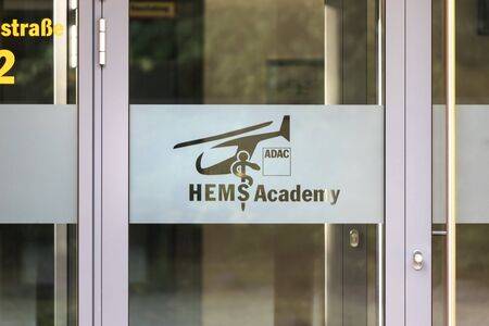 hangelar, North Rhine-Westphalia/germany - 16 08 19: adac hems academy sign in hangelar germanyのeditorial素材