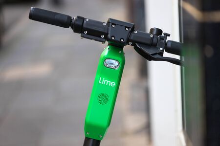 cologne, North Rhine-Westphalia/germany - 09 09 19: lime e-scooter in cologne germanyのeditorial素材