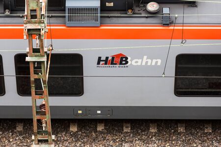 siegen, North Rhine-Westphalia/germany - 16 07 19: hlb passenger train near siegen germany
