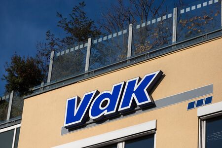 regensburg, bavaria/germany - 19 11 19: vdk sign in regensburg germanyのeditorial素材