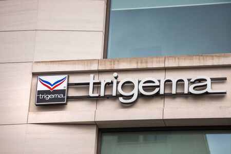 berlin, brandenburg/germany - 15 03 19: trigema shop sign berlin germany