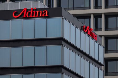 hamburg, hamburg/germany - 05 01 2020: adina hotel in hamburg germanyのeditorial素材
