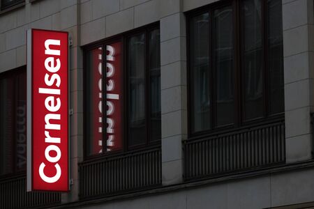 hamburg, hamburg/germany - 05 01 2020: cornelsen sign in hamburg germanyのeditorial素材