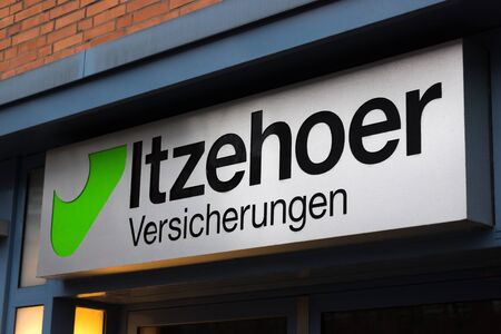 hamburg, hamburg/germany - 05 01 2020: itzehoer insurance sign in hamburg germanyのeditorial素材