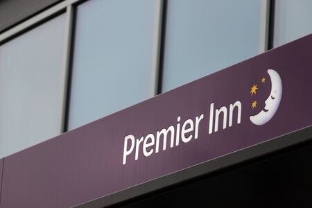 hamburg, hamburg/germany - 05 01 2020: premier inn hotel in hamburg germanyのeditorial素材
