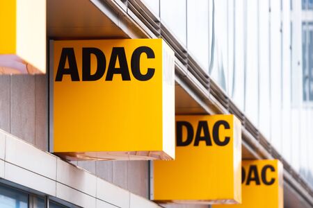 wuppertal, North Rhine-Westphalia/germany - 07 01 2020: adac signs in wuppertal germanyのeditorial素材
