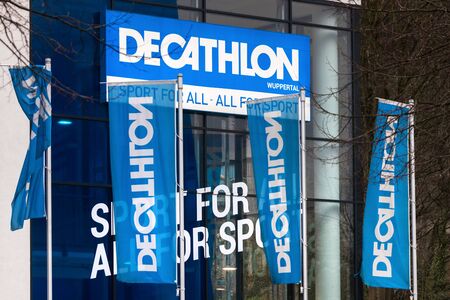 wuppertal, North Rhine-Westphalia/germany - 07 01 2020: decathlon shop in wuppertal germanyのeditorial素材