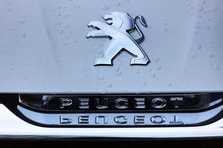 wuppertal, North Rhine-Westphalia/germany - 07 01 2020: peugeot car logo in wuppertal germany