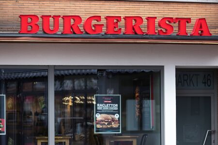aachen, North Rhine-Westphalia/germany - 18 01 2020: burgerista restaurant in aachen germanyのeditorial素材