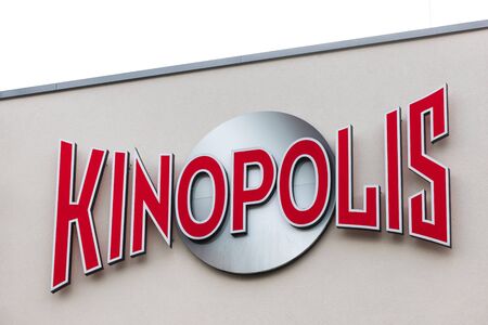 giessen, hesse/germany - 20 01 2020: kinopolis cinema sign in giessen germanyのeditorial素材