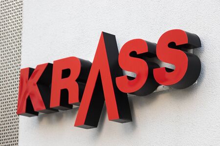 giessen, hesse/germany - 20 01 2020: krass shop sign in giessen germanyのeditorial素材