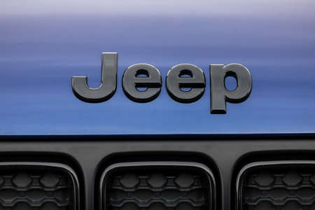 siegen, North Rhine-Westphalia/germany - 01 03 2020: jeep car sign in siegen germanyのeditorial素材