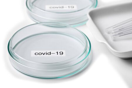 covid-19 medicinical sample testing laboratory background